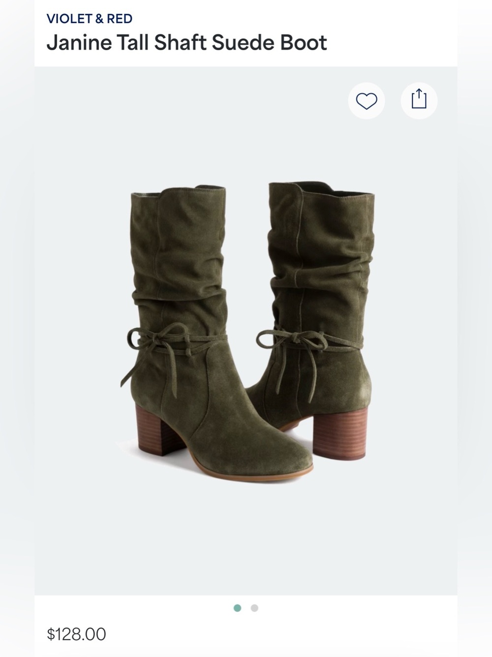 Elegant Green Janine Suede Heeled Boots